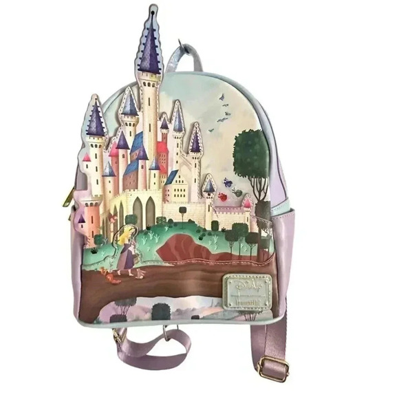 Loungefly Disney Princess Castle Series Sleeping Beauty Mini Backpack New no tag main image 7